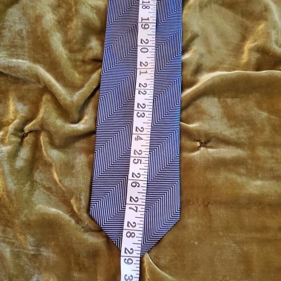 Ermenegildo Zenga blue silk men's necktie - Picture 2 of 10